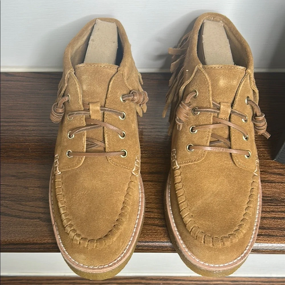 Rebecca Minkoff x Sperry Collab. Women’s Brown Fringe Chukka Suede Booties,9.5M